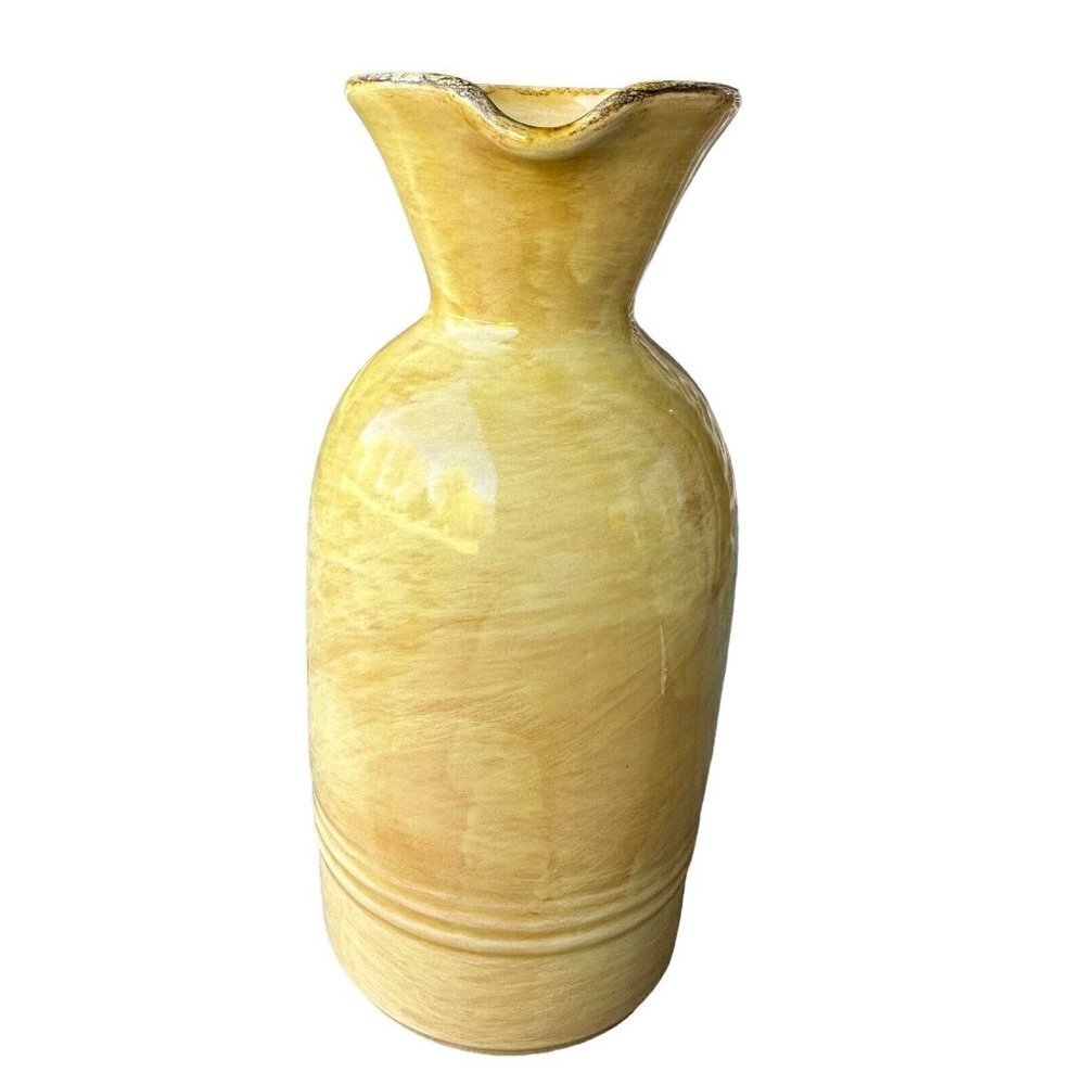 VTG Terrecotte Lotti Drink Pitcher 8 Inch Italy Terracotta Wine Water Jug Yellow